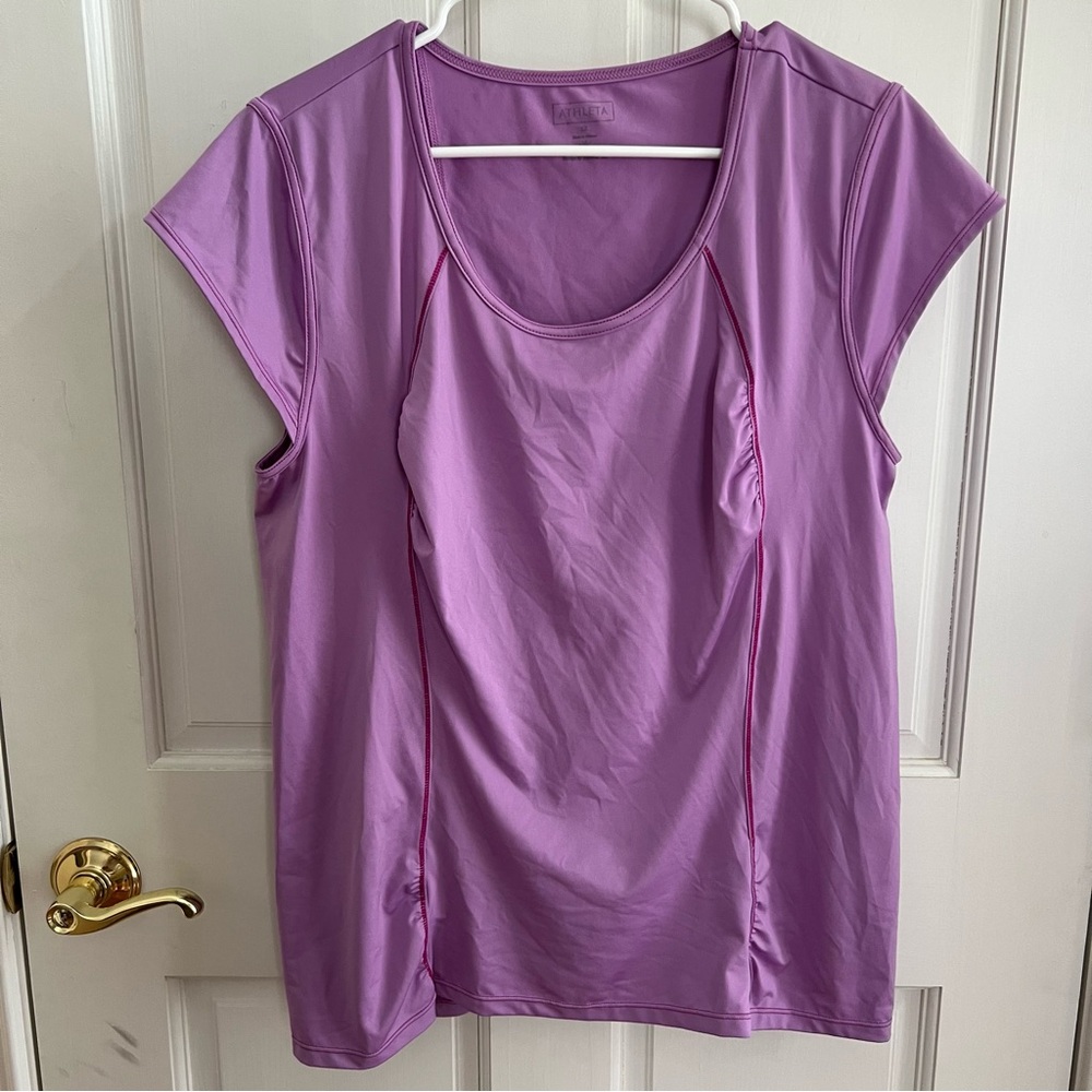 Womens ATHLETA Ruched Chi Top Plus Size 1X
